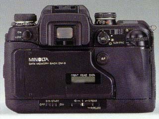 Rear view of body with optional DM-9 Data Memory back fitted