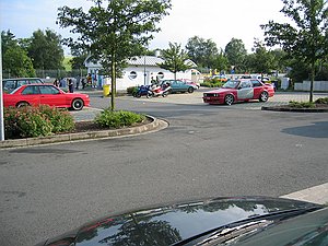 Deserted parking lot