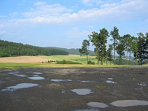 Deserted parking lot