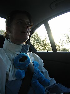 Esther with Cookie Monster
